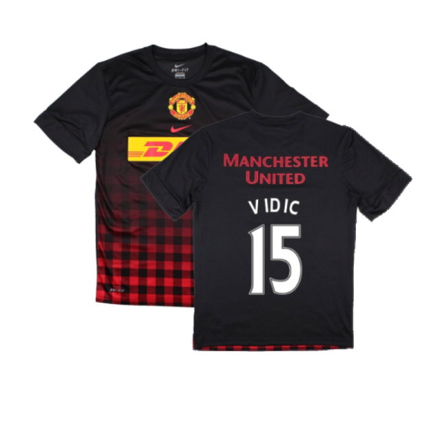 Manchester United 2010-2011 Training Shirt (M) (Vidic 15) (Excellent)-SoccerKits Hub | Buy Soccer Jerseys Online